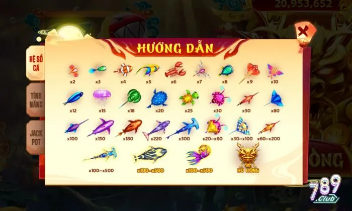 Hệ thống thưởng trong game Bắn Cá tại 789 Club vô cùng đa dạng 